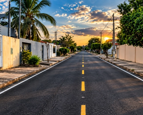 Prefeitura de Poconé avança com novo microrevestimento asfáltico e melhora as ruas
